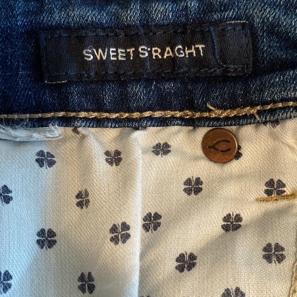 Lucky Brand Sweet Straight Jeans mid rise medium fade raw hem Size 10 / 30 - Picture 11 of 14